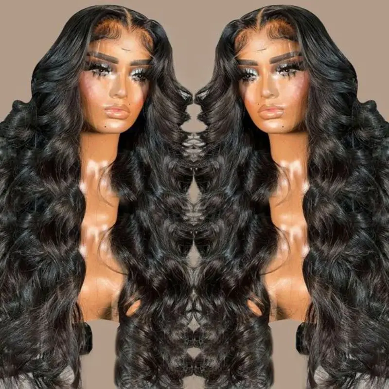 13x4 Water Wave Lace Frontal Wig Brazilian Body Wave HD Transparent Lace Front Human Hair Wigs Remy Pre Plucked 250%