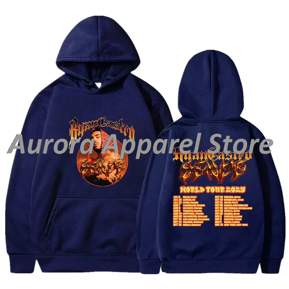 ريان كاسترو Sende World Tour 2025 Merch هوديس كوسبلاي للنساء والرجال بلوزات عصرية بأكمام طويلة
