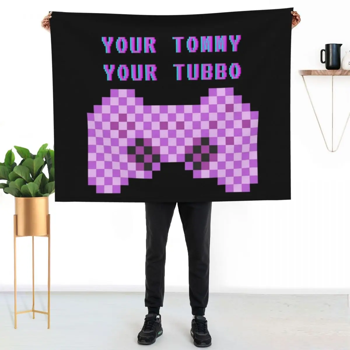 Your Tommy And Your Tubbo Joystick Throw Blanket Warm Comfortable Blanket Gift for Parents Friends