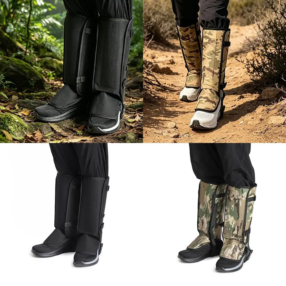 1 Pair Secure Adjustable Strap Snake Gaiters Anti Scratch Waterproof Leg Guards Breathable Hiking Gaiters for Farmers