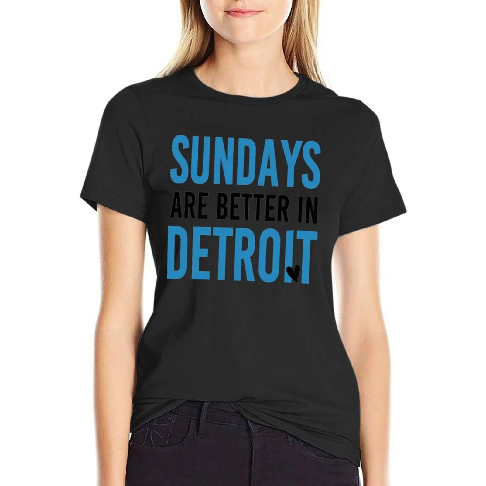 Sundays Are Better In Lions T-Shirt vintage Female clothing oversized t shirts for Women