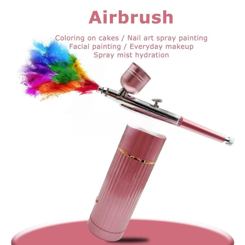 Portable Nano Ionic Airbrush Facial Mist Sprayer Water Nourishing Skin Nano Spray Facial Steamer Manual Battery Electric Outdoor