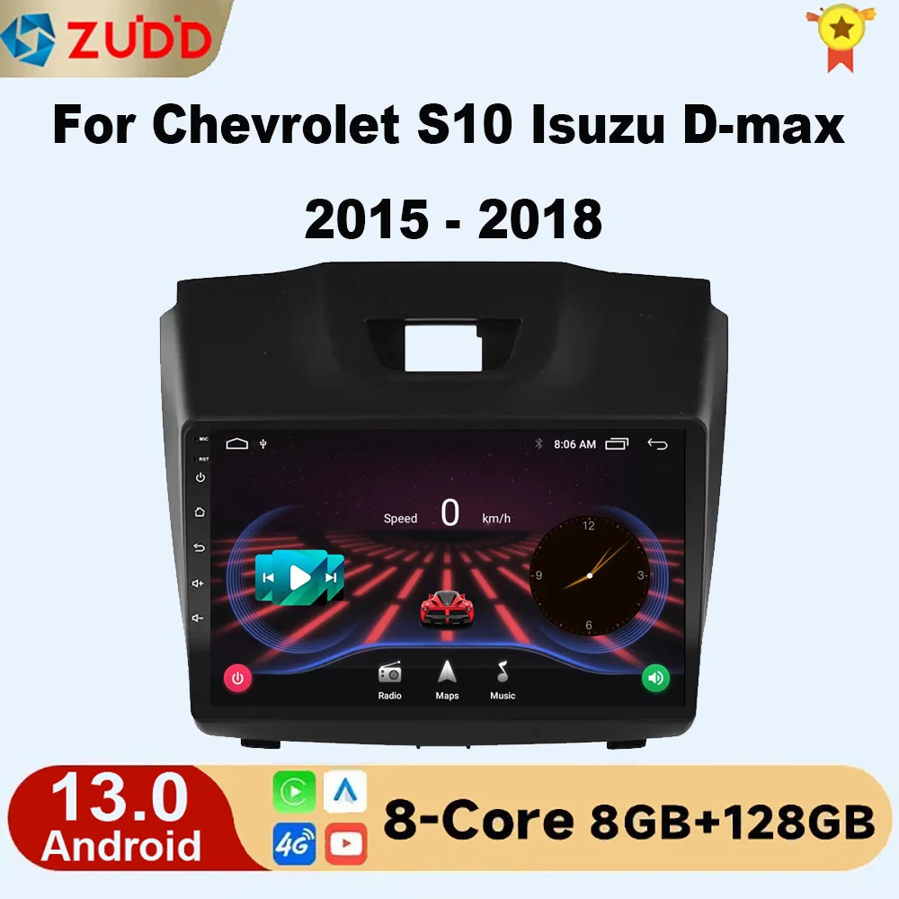 

2din Car Radio 9" Android 13 Car Multimedia Player Stereo Carplay for Chevrolet Trailblazer Colorado S10 Isuzu D-max Head Unit