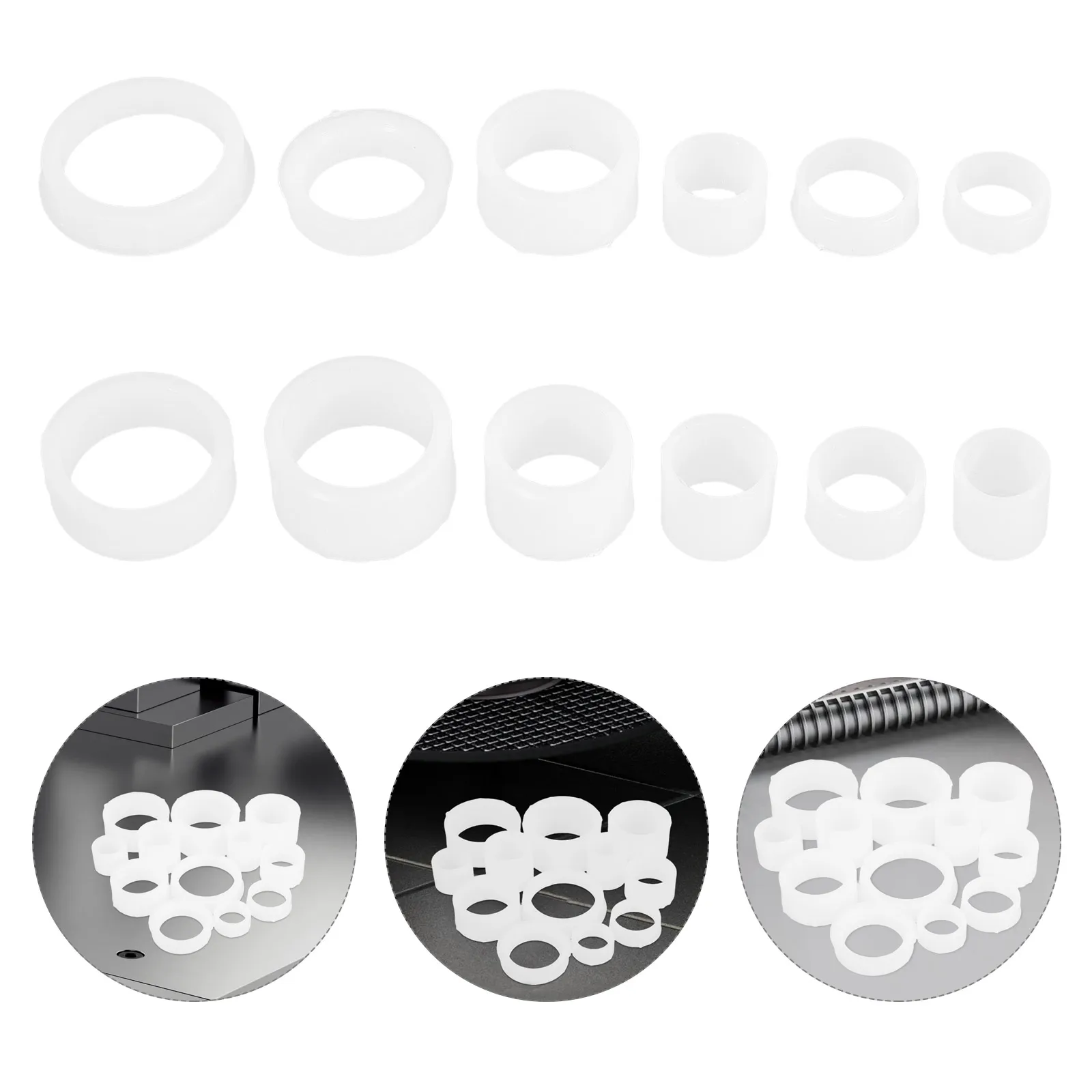 

12 Pcs Grinding Wheel Reducing Sleeve Adapter Bushings for Grinders Bench Kits Adapters Plastic Replacement Parts