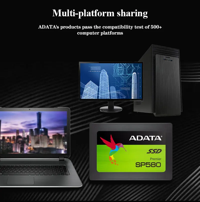 ADATA Premier SP580 240GB 480GB 960GB SATA III SSD 2.5 inch Internal Solid State Drive 560MB/s Read 410MB/s Write 3D NAND
