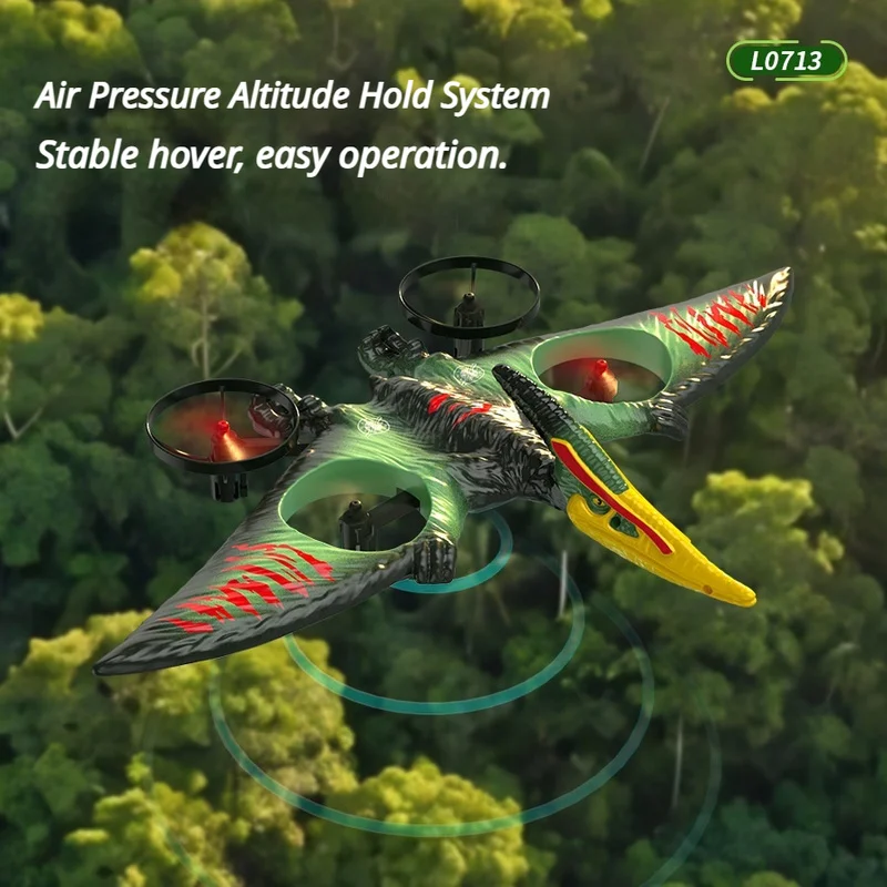 Simulation Pterosaur RC Drone Anti-fall Foam Glider Plane 4-Axis Quadcopter Flying Dinosaur Aircraft Outdoor Kids Play Toy