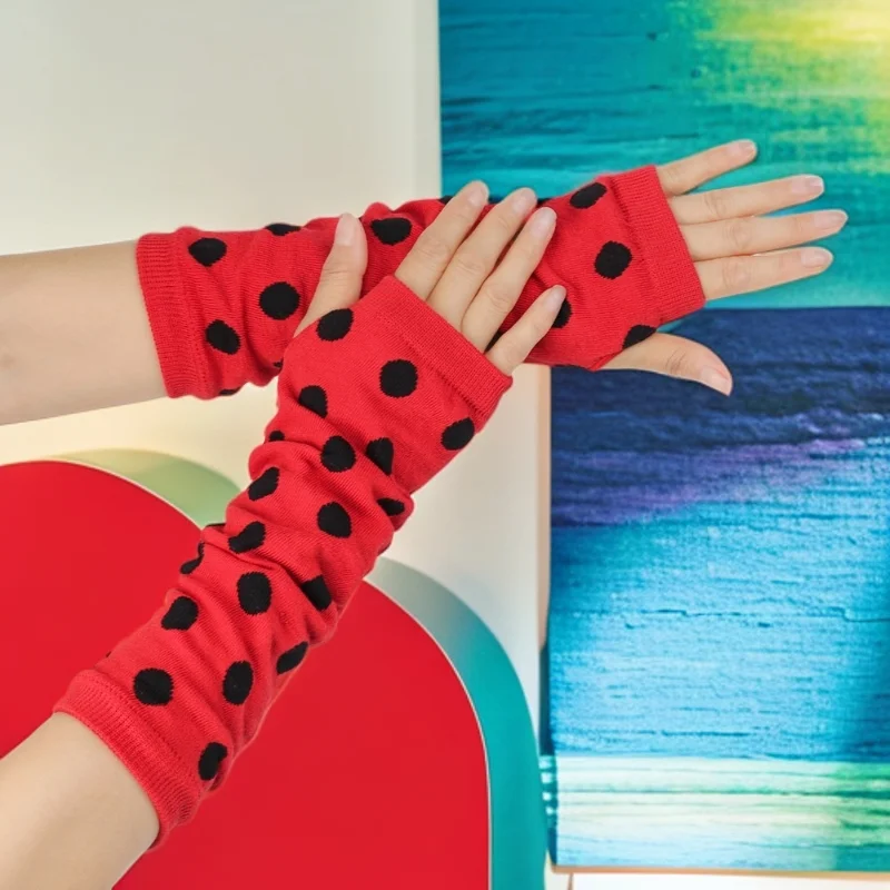 크리스마스 무당벌레 십대 의상 - 무당벌레 장갑, 양말, 어린이용 물방울 무늬 스타킹 - 코스프레 곤충 액세서리 세트