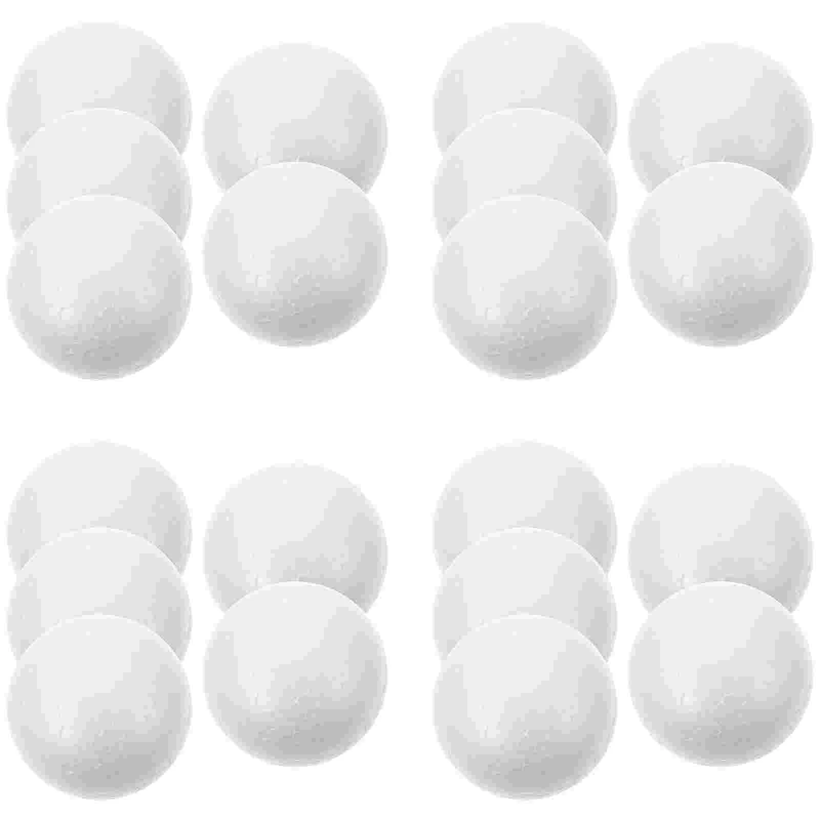 

20 Pcs Xmas Ornaments Foam Ball Supply Christmas Shape Shaped Decorations DIY Crafts White Kids Accessory Child