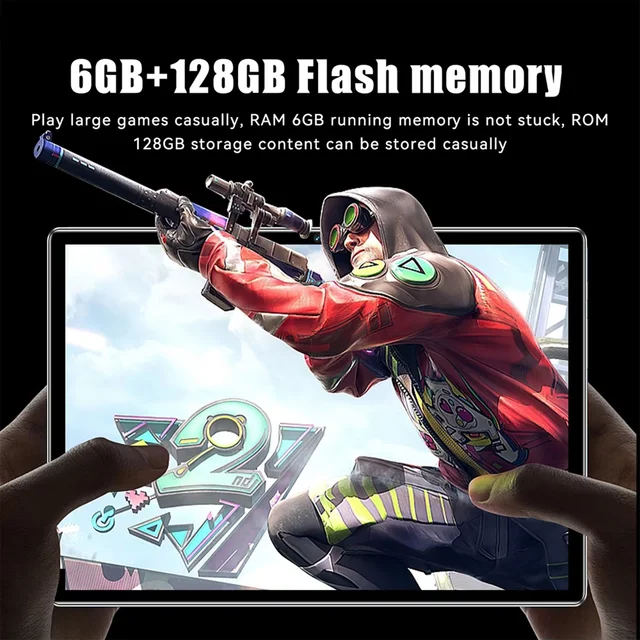 New 10.1 Inch Tablets Octa Core 6GB RAM 128GB ROM Dual SIM Cards 4G Phone Call WiFi Bluetooth Google Play Tablet Pc Android 13 5