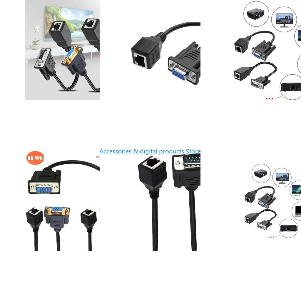 77JD Versatile DB9 Female/Male to RJ45 Extension Cable for Various Applications Enjoy Greater Flexible and User Friendly