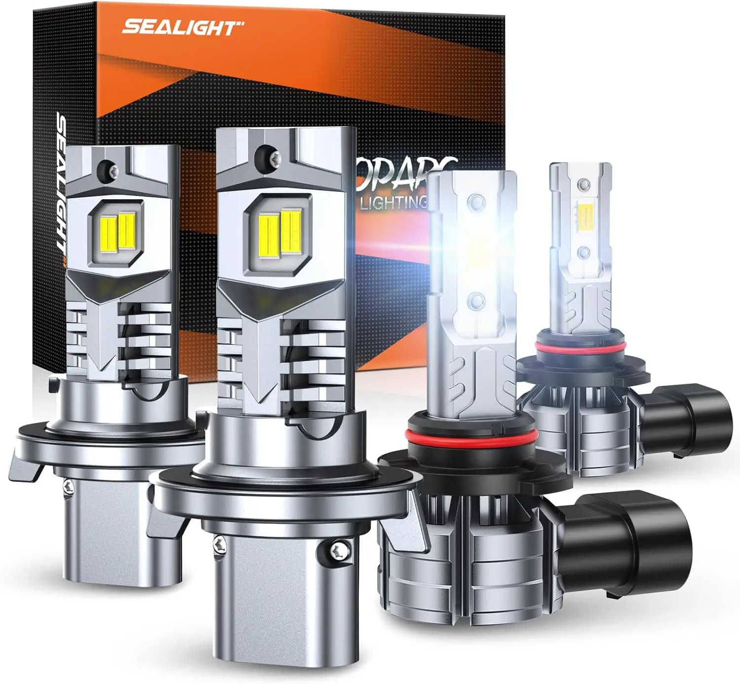 

Светодиодные противотуманные фары H13 H10 для пикапов, 9008/H13 с охлаждающим вентилятором, мини-размер, 6500K, холодный белый свет, Plug and Play