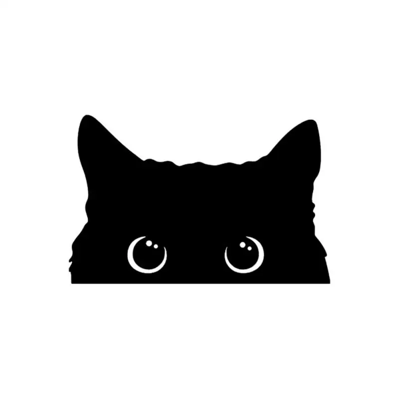 

Car Stickers Waterproof Anime Cartoon Black Cat Sneak Car Electric Motorcycle Computer Cute Decoration Sticker Car Accessories