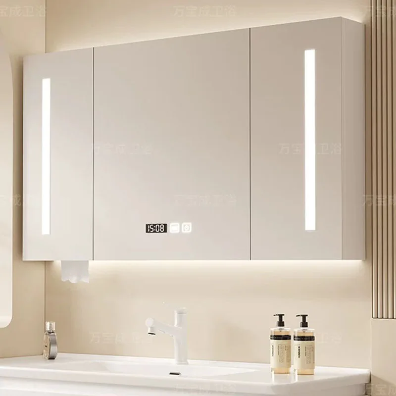 Makeup Mirror Bathroom Cabinet Toilet Space Saver Shelves Storage Display Cupboard Organizer Modern Gabinete Home Furniture