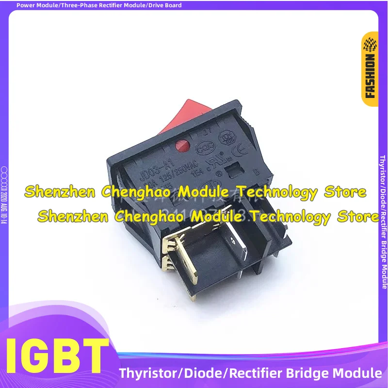 50PCS/LOT JD03-K1 current inverter welding machine ship type switch JD03-A1 red six legged without light strip double connector