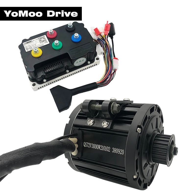 

QS138 3000W Peak 8000W 72V 100KPH PMSM Mid Drive Motor with Fardriver ND72360 Controller For Electric Dirtbike Motorcycle Moped