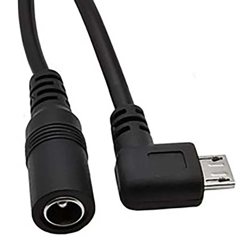 

3A Bend Micro Male Mini Revolving DC 5.5x2.1 Female Power Supply Charging Conversion Cable 5521 Female