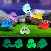 10-50PCS Colorful Luminous Mini Spider Micro Landscape Figure Ornament DIY Glowing Spider Miniature Statue Potted Garden Decor