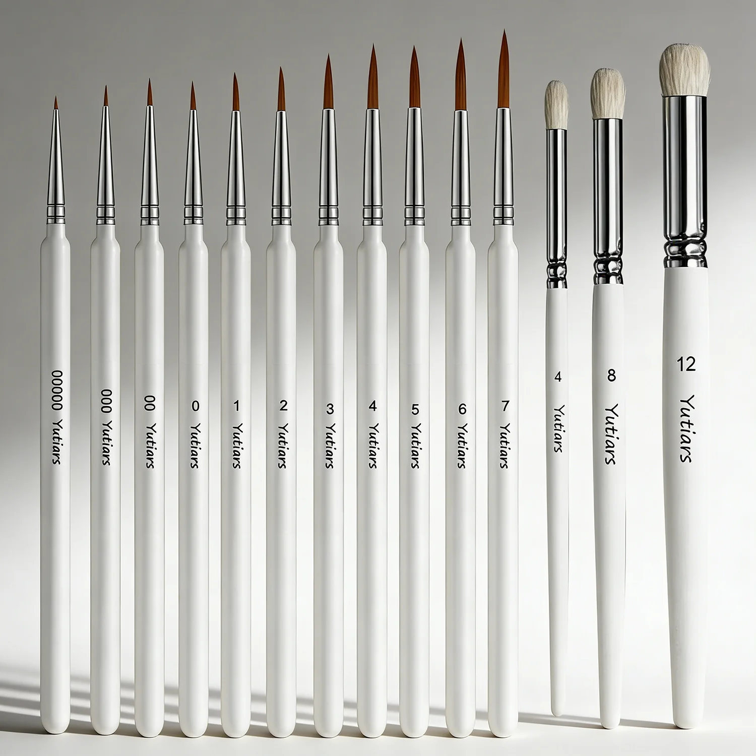 

Fine Detail Drybrush 14PCS Wood Handle Paint Brush Kit for Citadel DND Miniature Acrylic Watercolor Model Painting