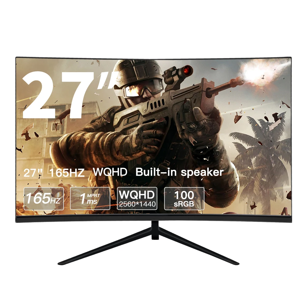 27 Inch Screen Gaming Monitor Led Display Pc Touch Screen Monitors Studio Computer Speaker Advertising Dual Laptop Extender