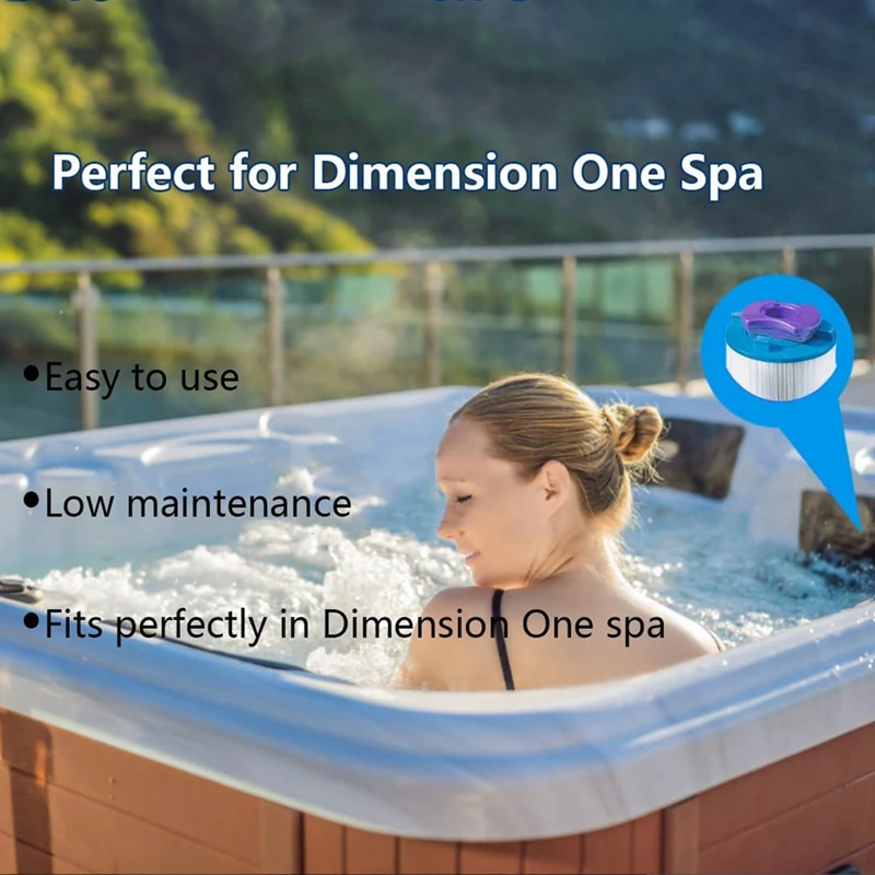 ABPQ-2Pcs Dimension One Spa Filter، بديل لـ Vision Dimension One Spa، 01512-261 لمرشح حوض الاستحمام الساخن Vision