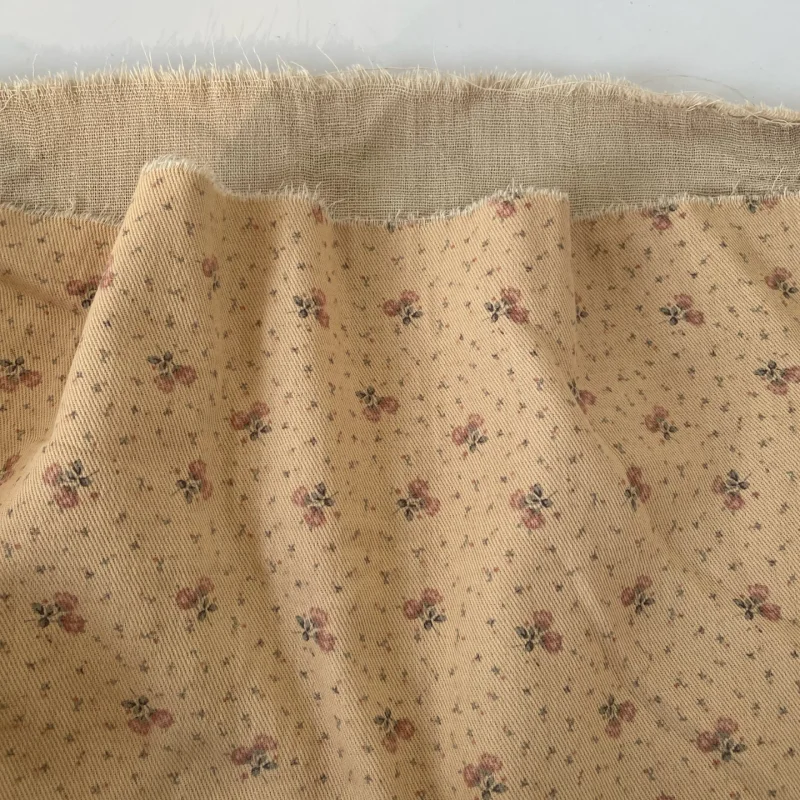 

Retro shabby-chic pastel floral print double-layer cotton jacket, pants, clothing hairband, DIY fabric