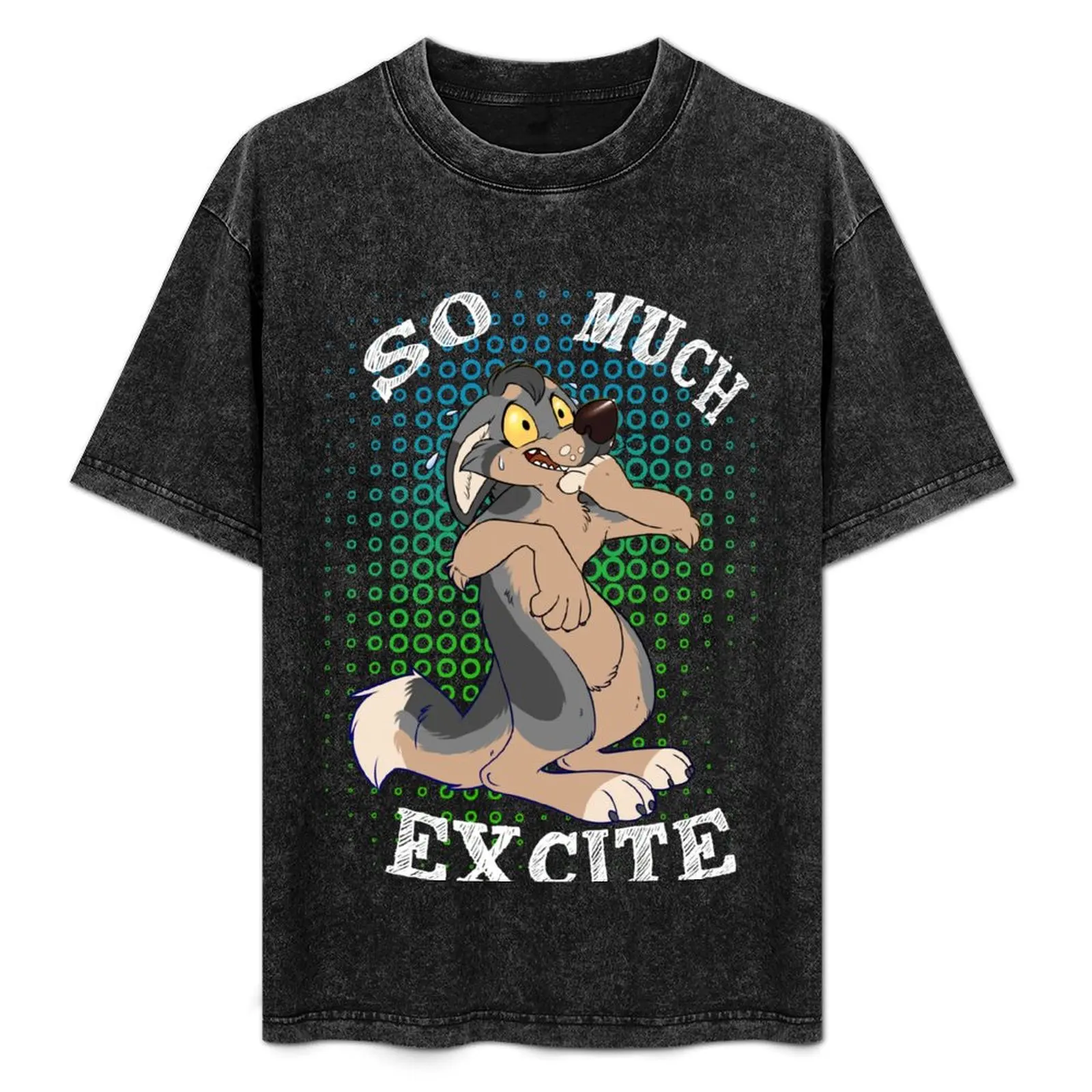 SO MUCH EXCITE!-CoyoteFem T-Shirt new edition man clothes Short sleeve tee mens t shirt graphic