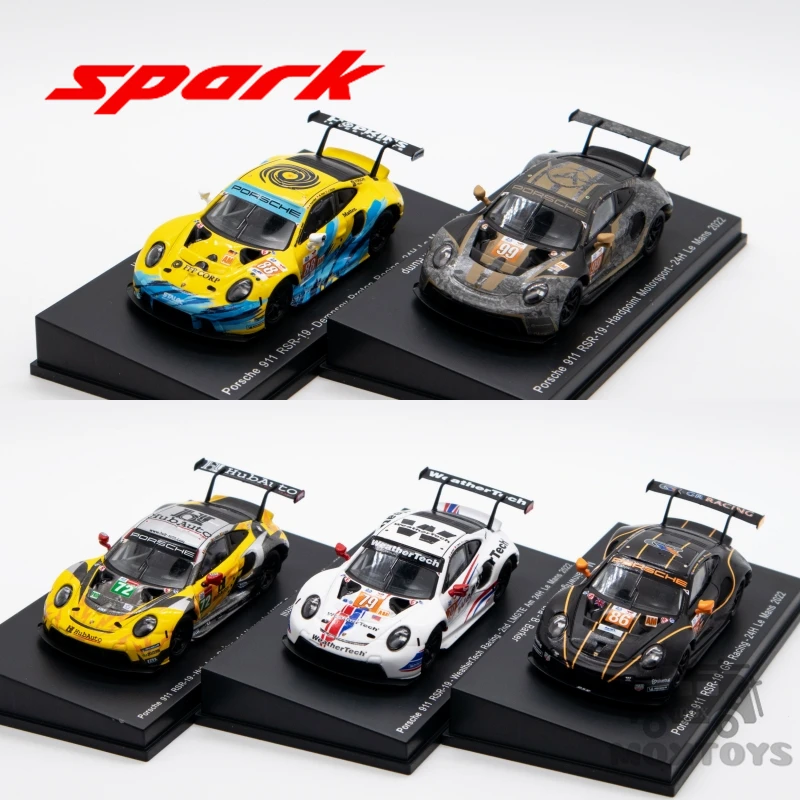 Spark 1:64 911 RSR-19 No.72/No.79/No.86/No.88/No.99 Diecast Model Car