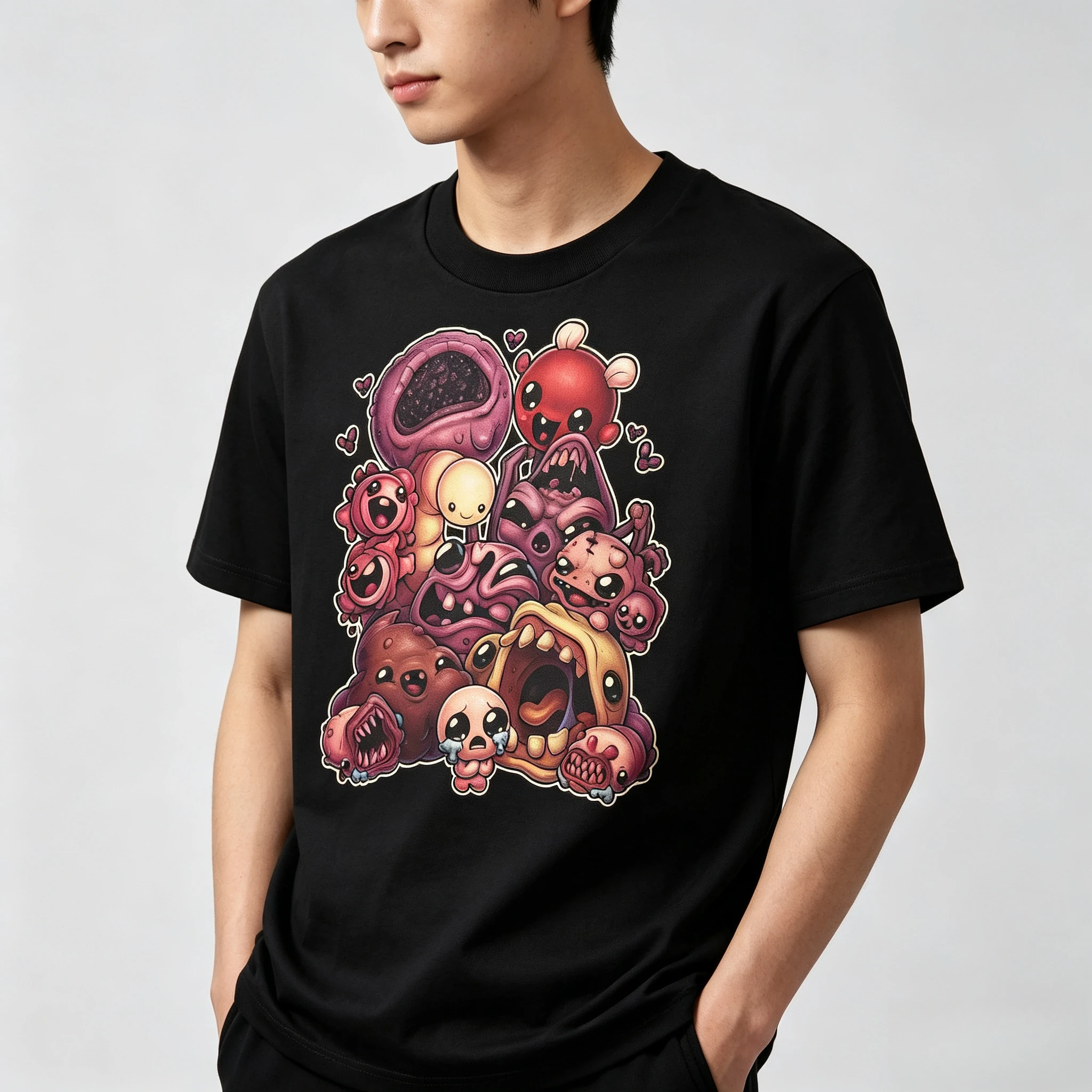 Cult Indie Video Game Graphic T Shirt The Binding of Isaac Retro Gaming Fan Unisex Cotton Men Women Vintage Gamer Casual Tee