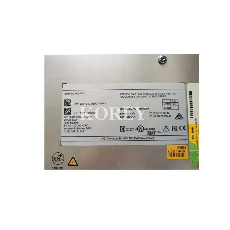 Touch screen industrial human-machine interface panel 6AV6640-0BA11-0AX0 6AV7240-3ED07-0HA3