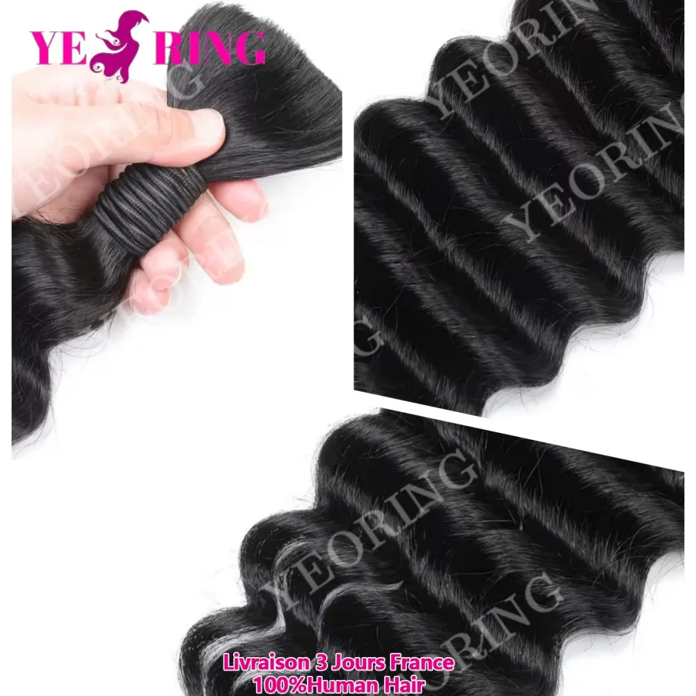 12A Deep Wave Bulk Braiding Human Hair 16-26 Inch Boho Braids Crochet Human Hair No Weft Human Hair Extension Hair For Women
