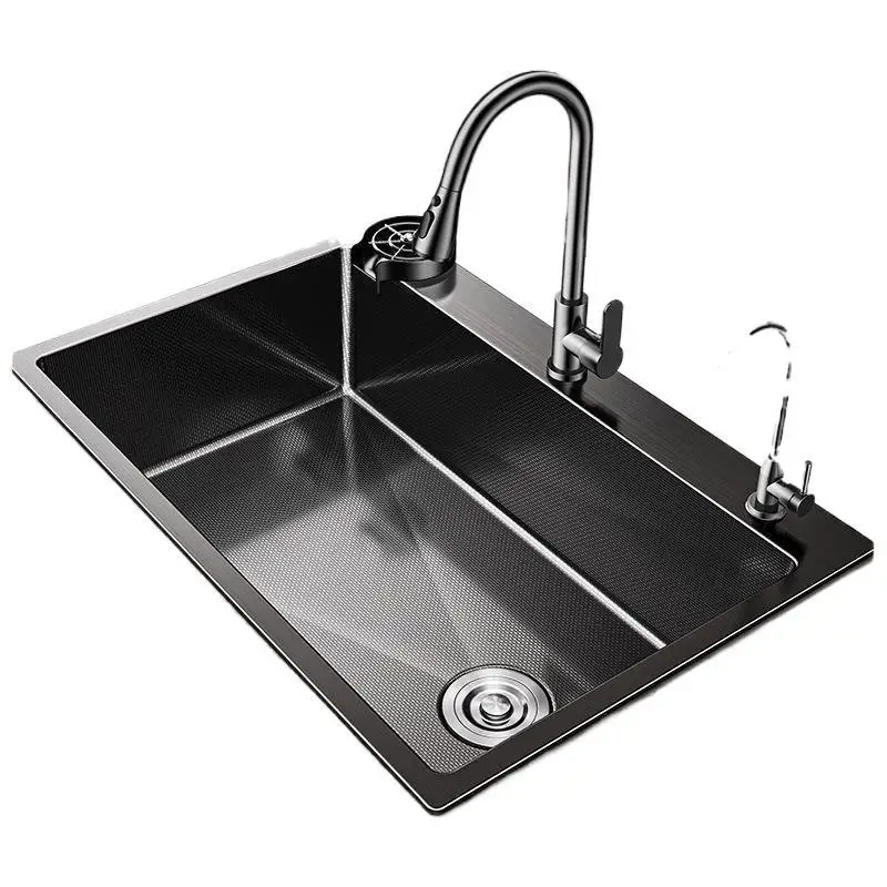LH vegetable washing basin large single sink kitchen 304 stainless steel sink single basin