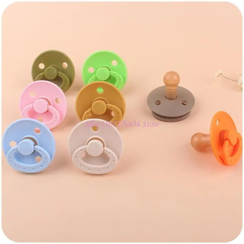 R6FD BPA Silicone Baby Nipple with Pacifier Chain Clip Pacifier Nursing Teether