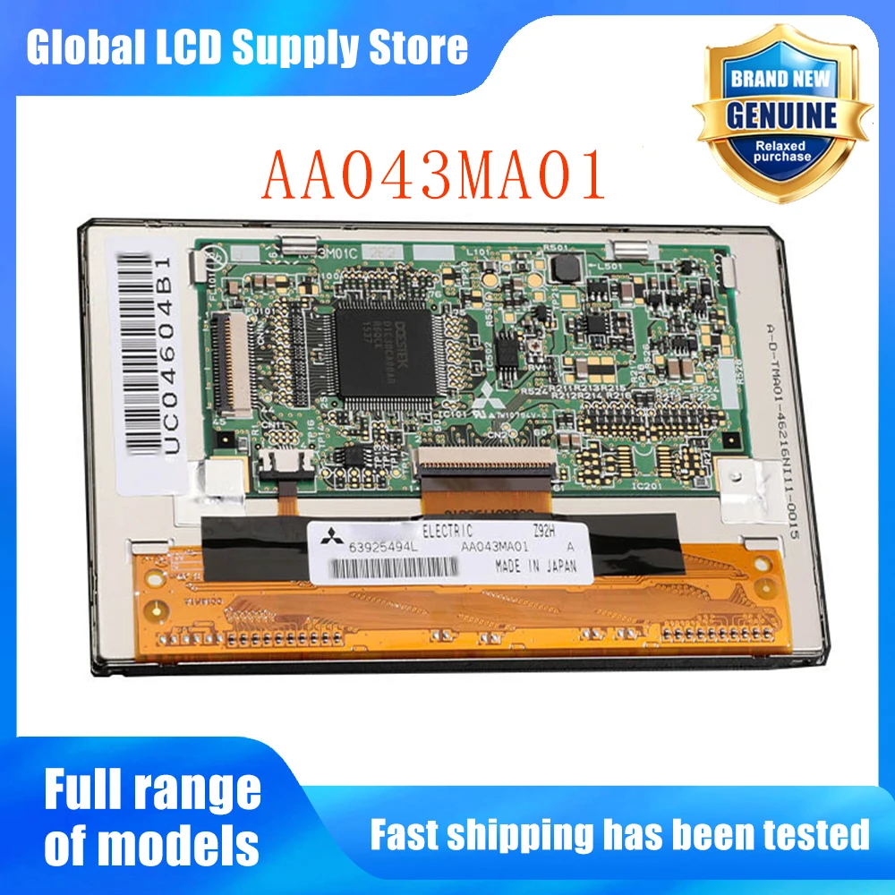 AA043MA01 4.3 Inch LCD Display Screen Panel Origianl for New 45 Pins Connector