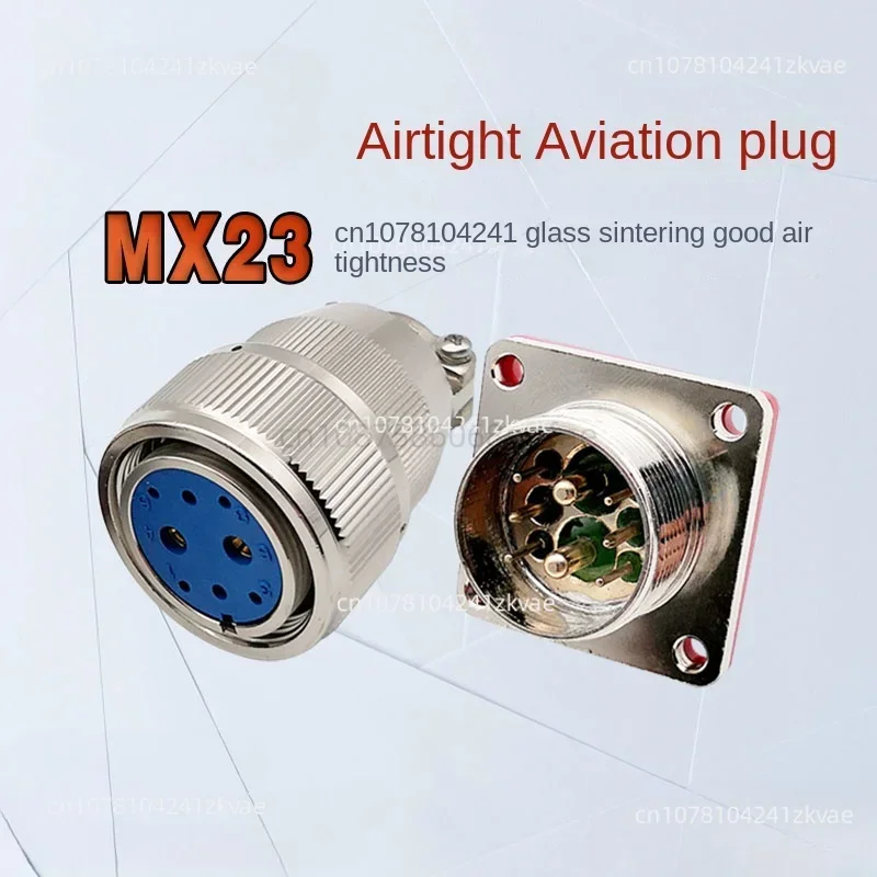 Mx23 4-core 6-core 8-core 10 core 12 core 19 core glass sintered vacuum airtight aviation plug aviation socket