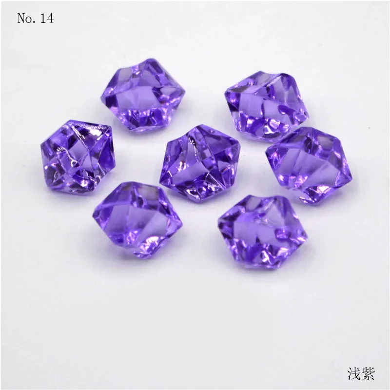 100 Stuks 11*13Mm Plastic Edelstenen Ijskorrels Kleurrijke Stenen Kinderen Juwelen Acryl Juwelen Ijs Teller Kristal Diamanten Speelgoed