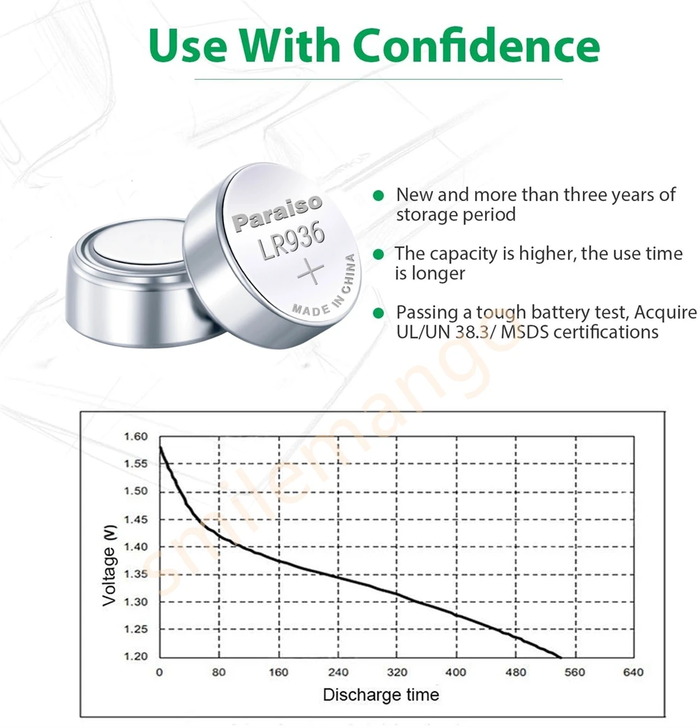 2023-New High-Capacity AG9 SR936SW LR936 1.55V 394 Silver Oxide Watch Battery 194 LR45 For Toy Scale Swiss Made Button Coin Cell