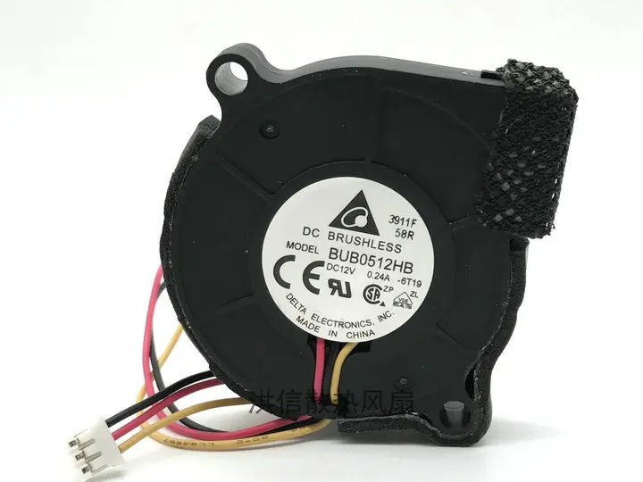 

Delta Electronics BUB0512HB 6T19 DC 12V 0.24A 50x50x15mm 3-Wire Cooling Fan