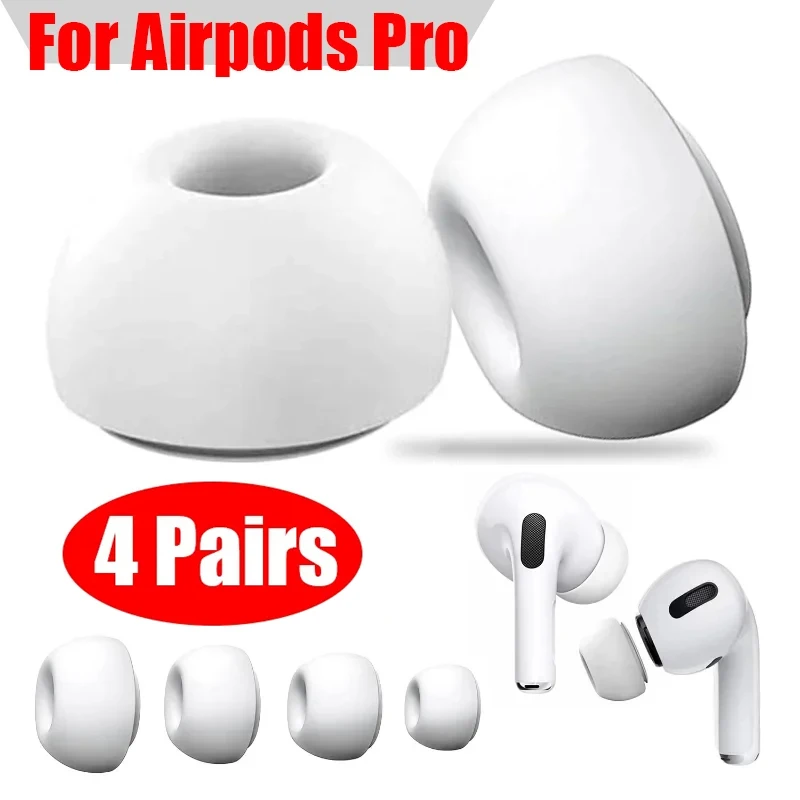 1-4 Pairs Silicone Ear Tip Cover Replacement Earbud XS/S/M/L Size Silicone Earbud Tips Covers for AirPods Pro 1st 2nd generation