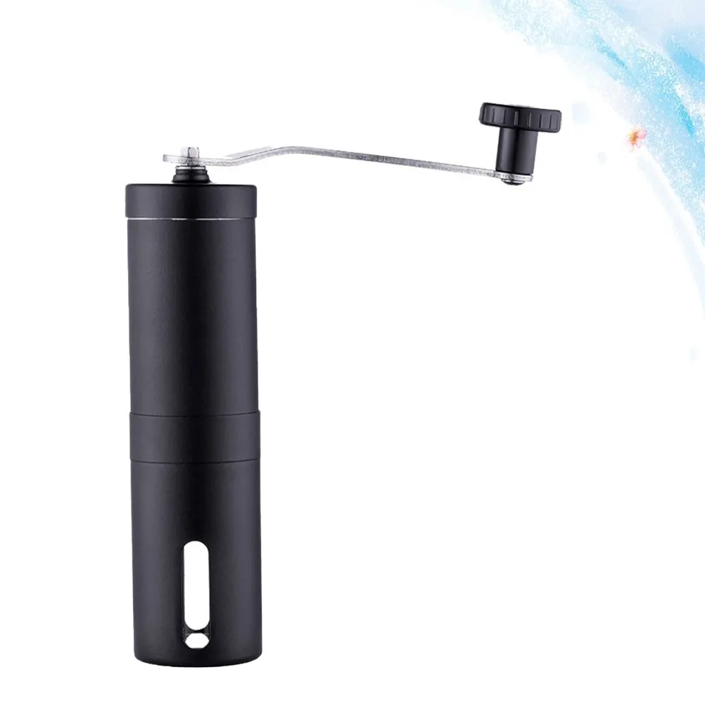 Manual Coffee Grinder Stainless Steel Size M Black Compact Hand Coffee Bean Pepper Mill Grinding Tool for Travel Camping Home