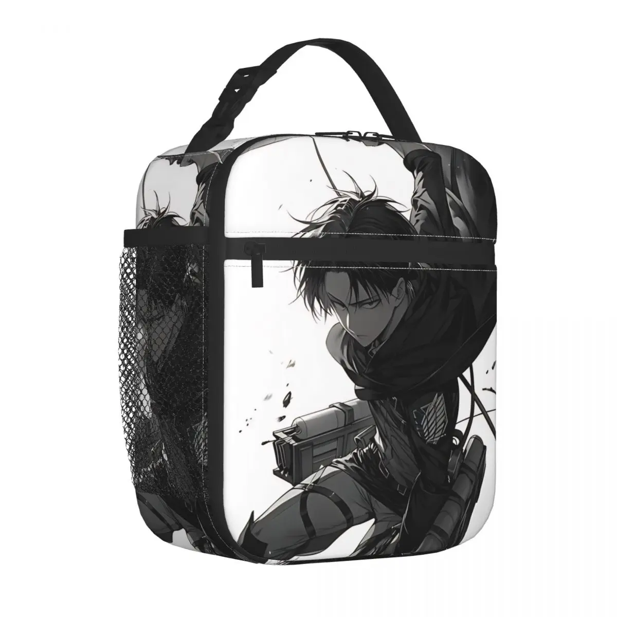 Levi Ackerman Manga Insulated Lunch Bags High Capacity Lunch Container Cooler Bag Tote Lunch Box Work Picnic Men Women