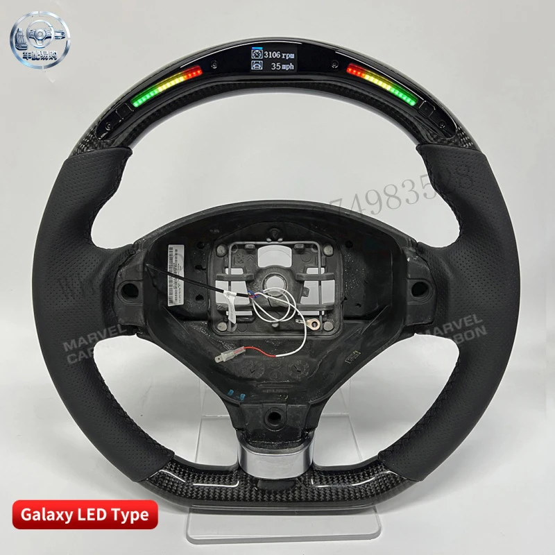 Specially designed for  RCZ model, LED carbon fiber steering wheel controllable by mobile