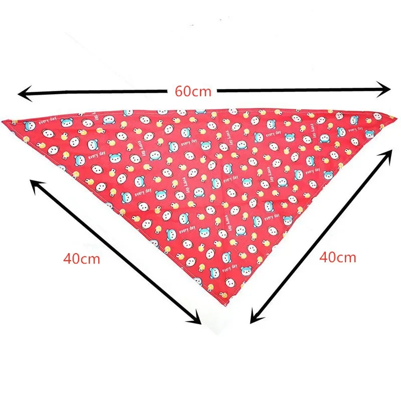 100 Pcs Dog Bandana Small Middle Large Dog Bibs Scarf Cotton Adjustable Pet Puppy Kerchief Dog Accessories Pet Supplies