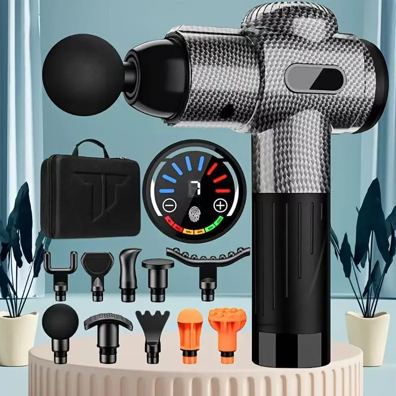 

Cross-border fascia gun, professional-grade fascia gun, muscle massager, LCD intelligent variable-speed vibrating electric fasci