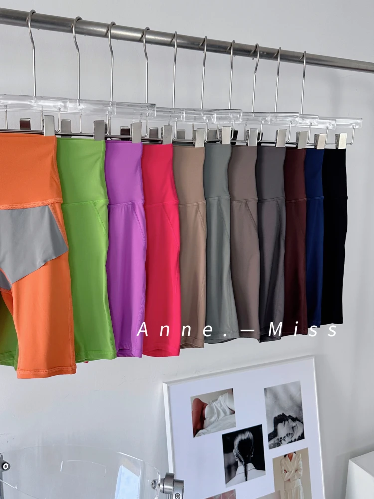 ハイウエスト スポーツ オルトス 女性用 インナーパンツなし ランニング トレーニング ヨガパンツ フィットネス ミッドレングス ファイブクォーター ナイロン スパンデックス