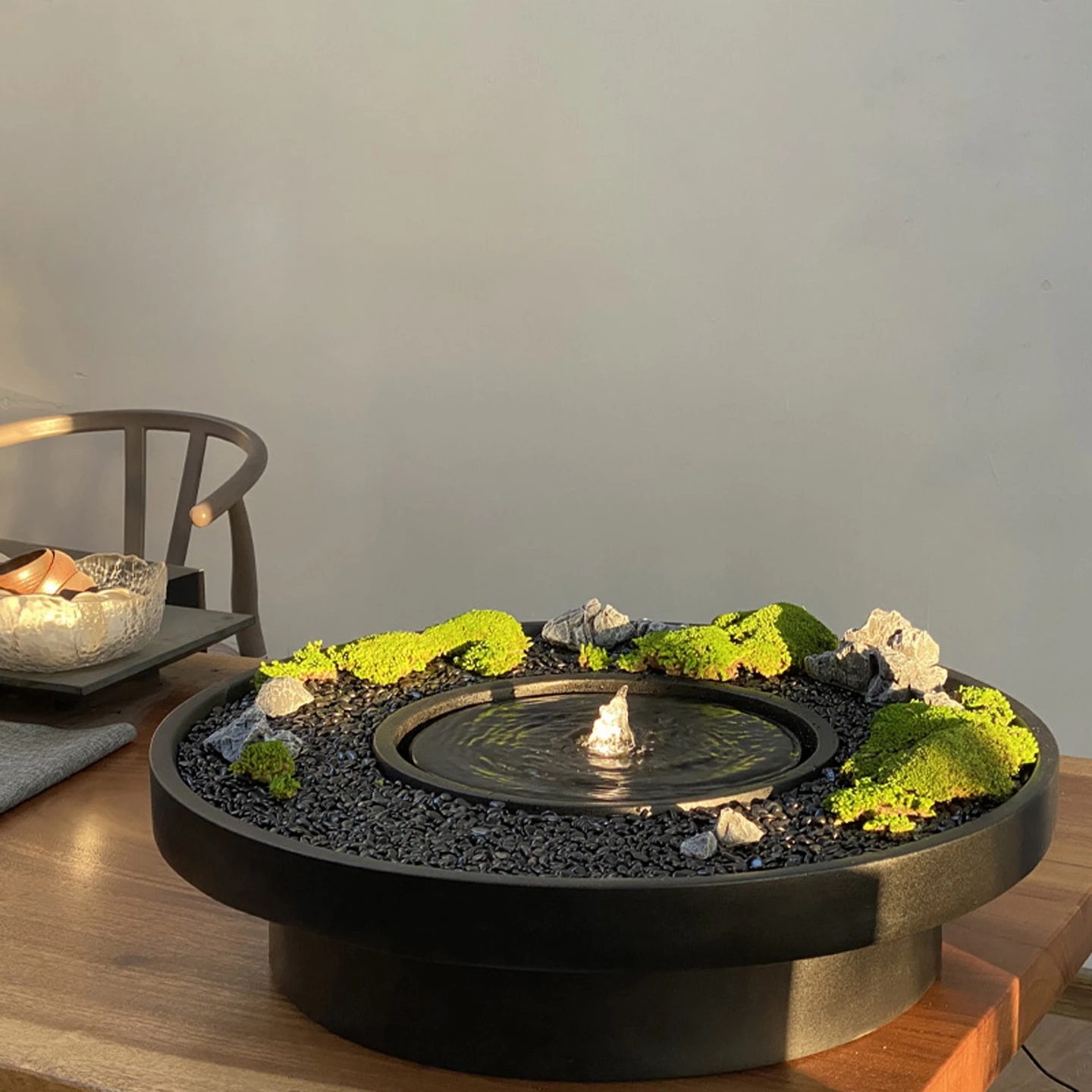 Flowing water fountain landscape ornament office desktop rockery modern clubhouse simple decoration