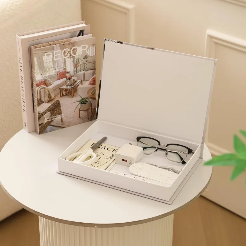 3-piece Foldable Fashionable Fake Book Set, Study Decoration, Coffee Table Decoration, Props, Books Can Be Opened for Storage