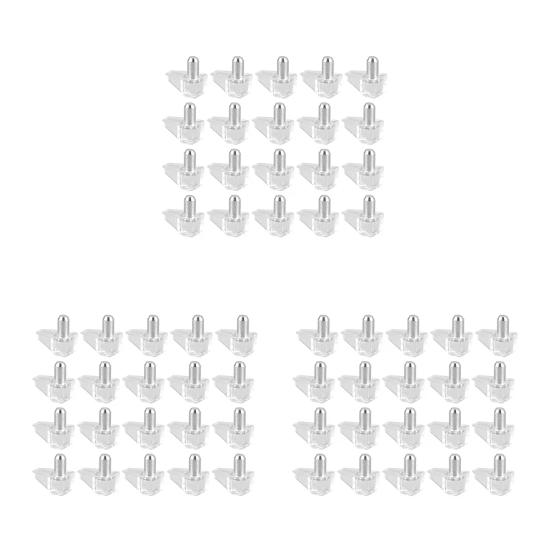 5 Mm Pin Shelf Support Shelf Studs Strong Support 60 Pcs, Transparent