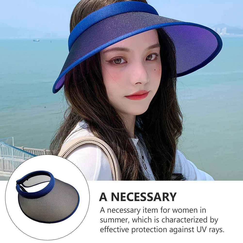 

Women's Hats & Caps - Beach Protection Summer Visor Blue Outdoor Woman