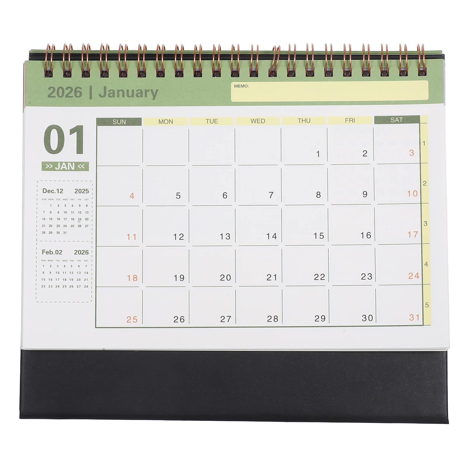 

2026 Desk Calendar 18 Monthly Desktop 2025-2026 Standing Flip Paper Decorative Pad Travel