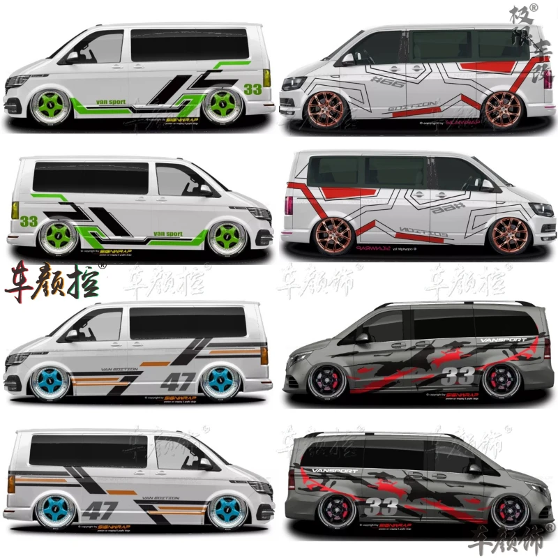 Car stickers For Volkswagen Multivan T5 T6 customized exterior design sporty fashionable decals Vinyl Film Accessories